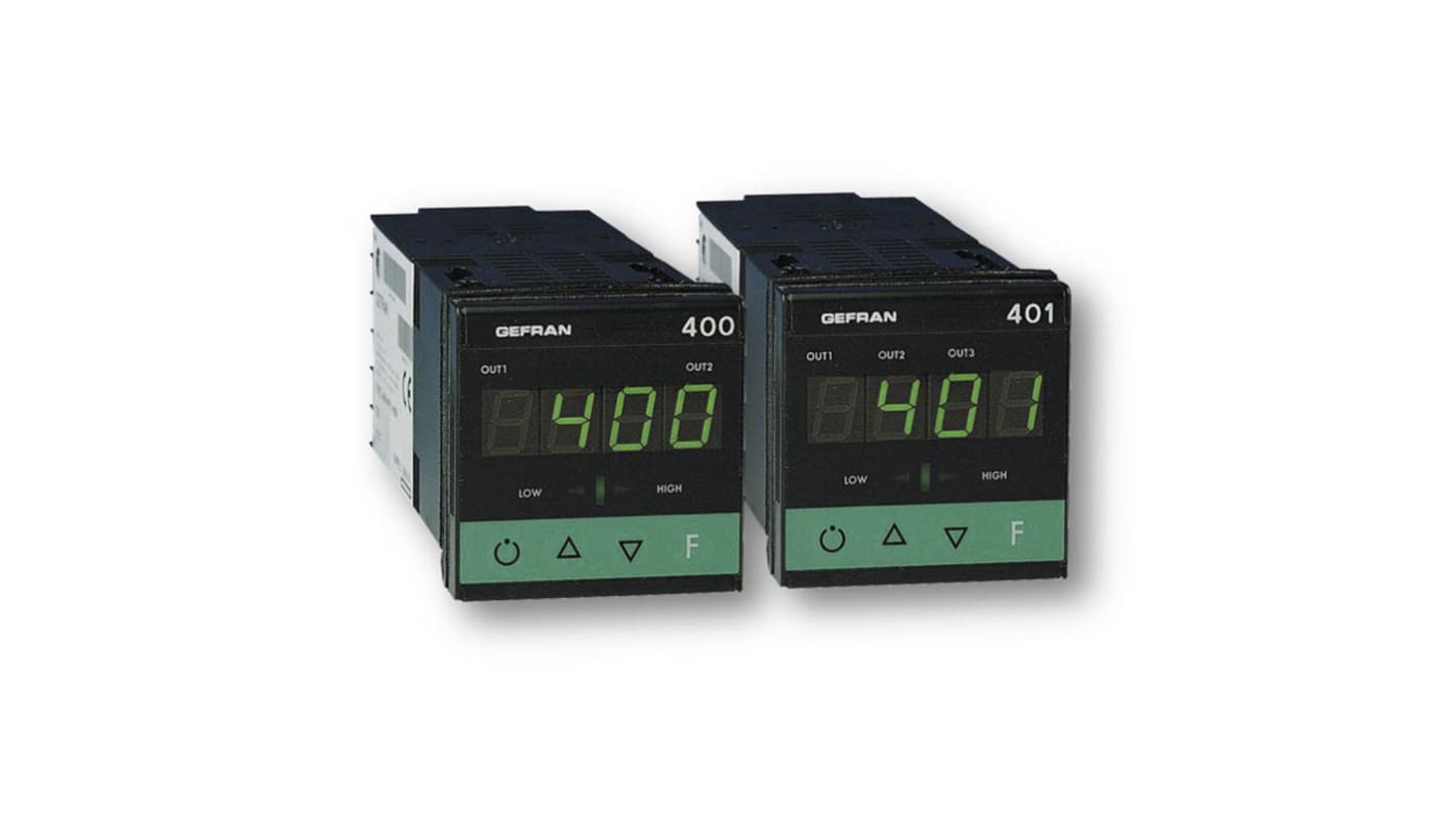 Gefran 400 PID Temperaturregler, 3 x Relais Ausgang, 11 → 27 V ac/dc, 48 x 48mm