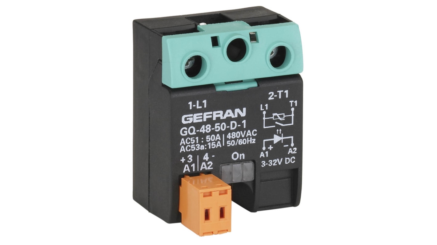 Gefran GQ Series Solid State Relay, 25 A Load, Surface Mount, 230 V ac Load, 260V ac/dc Control
