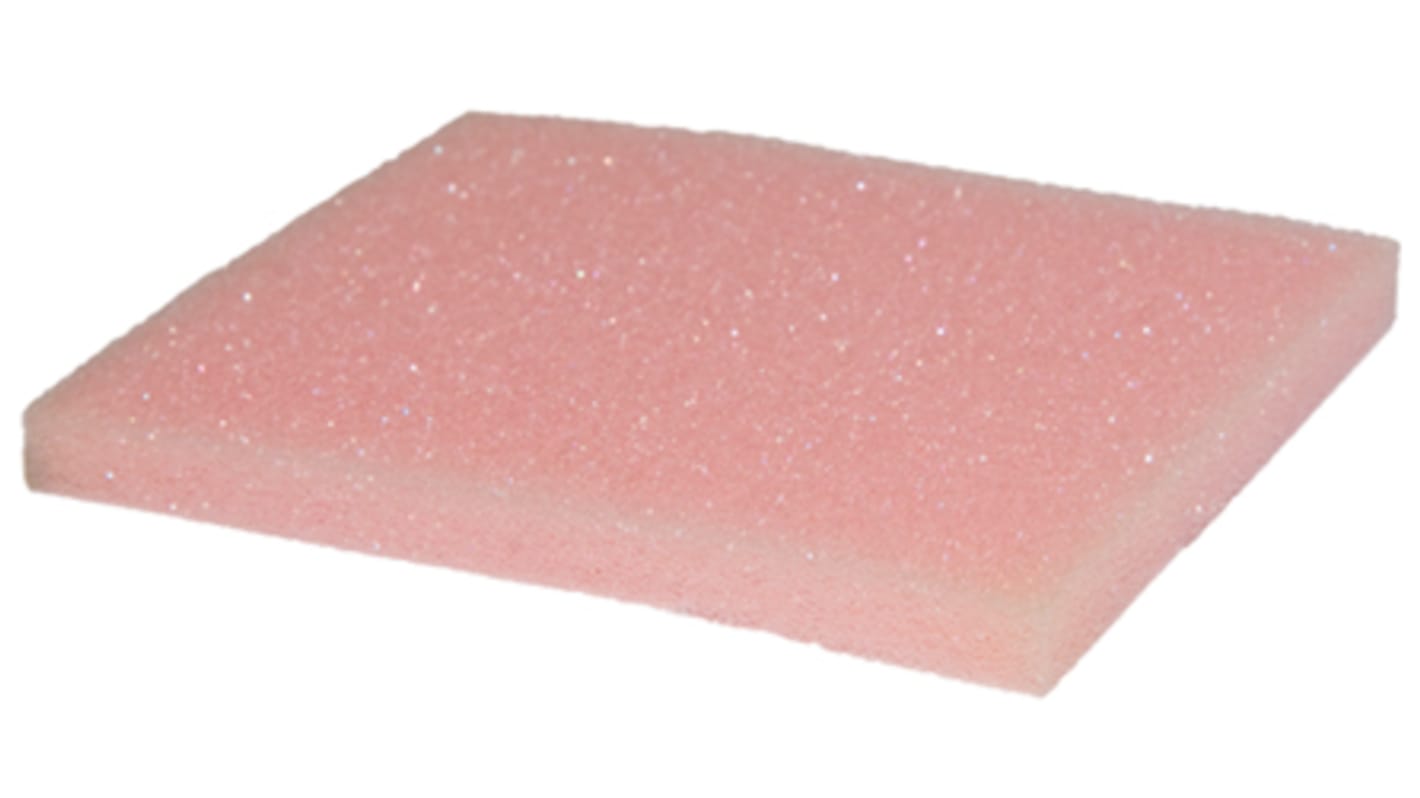 Mousse ESD faible densité, RS PRO 1m x 1500mm x 6mm, Rose