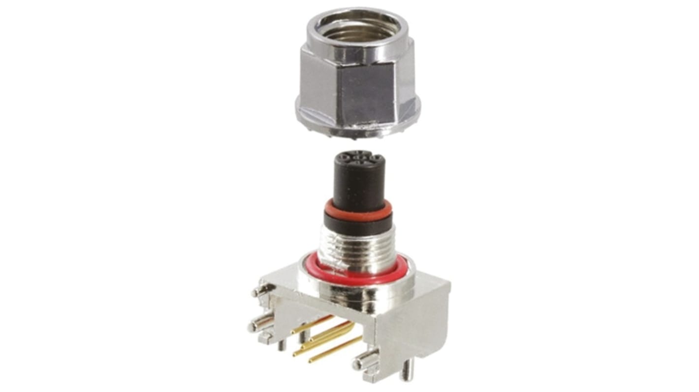 Molex Circular Connector, 5 Contacts, Panel Mount, M12 Connector, Socket, Female, IP67, Micro-Change Series