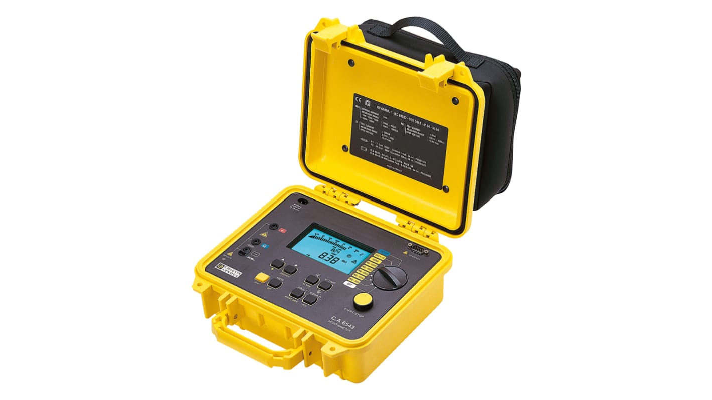 Chauvin Arnoux CA 6543 Isolationsprüfgerät, 200mA, 1000V / 4TΩ Isolations- & Durchgangsprüfgerät