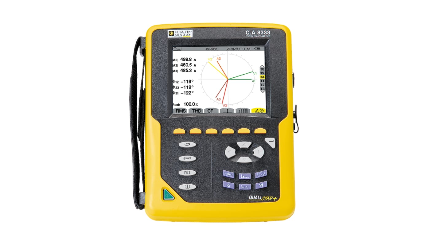 Chauvin Arnoux CA 8333 Power Quality Analyser, 1, 3-Phase, 10000A ac Max, 1000 V ac, 1200V dc Max