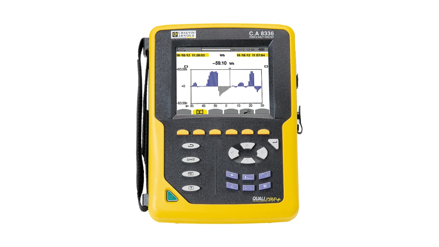 Chauvin Arnoux CA8336 Power Quality Analyser, 1, 3-Phase, 10000A ac Max, 1000 V ac, 1200V dc Max