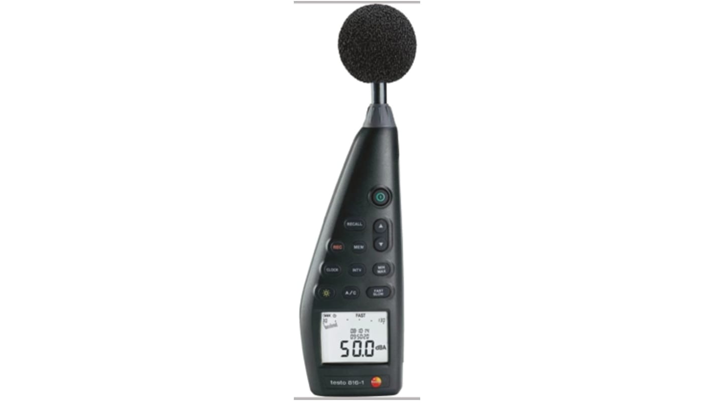 Fonometro con registratore dati Testo 816-1, 30dB → 130dB (pesatura A, C)