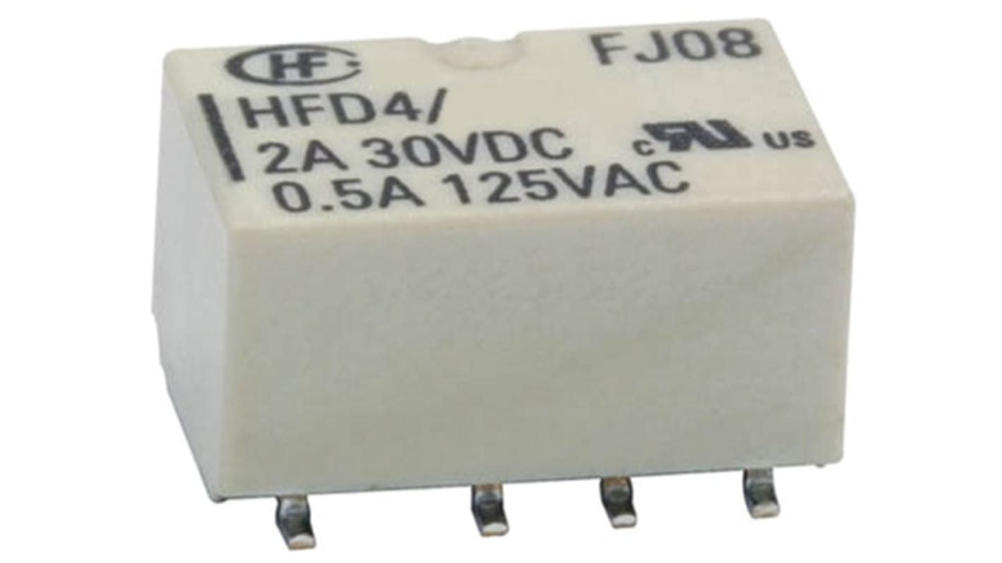 Signálové relé DPDT Montáž na PCB 2 A 24V dc pro Signální aplikace