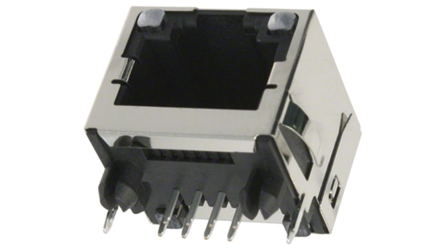 Molex RJ45 csatlakozó 8P8C utas Cat3, Derékszögű, Nő, 43860 sorozat 43860