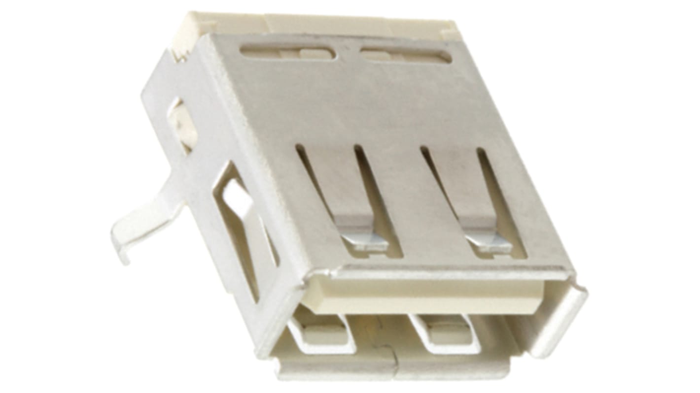 Connecteur USB A Femelle Molex ports, Traversant, Angle droit