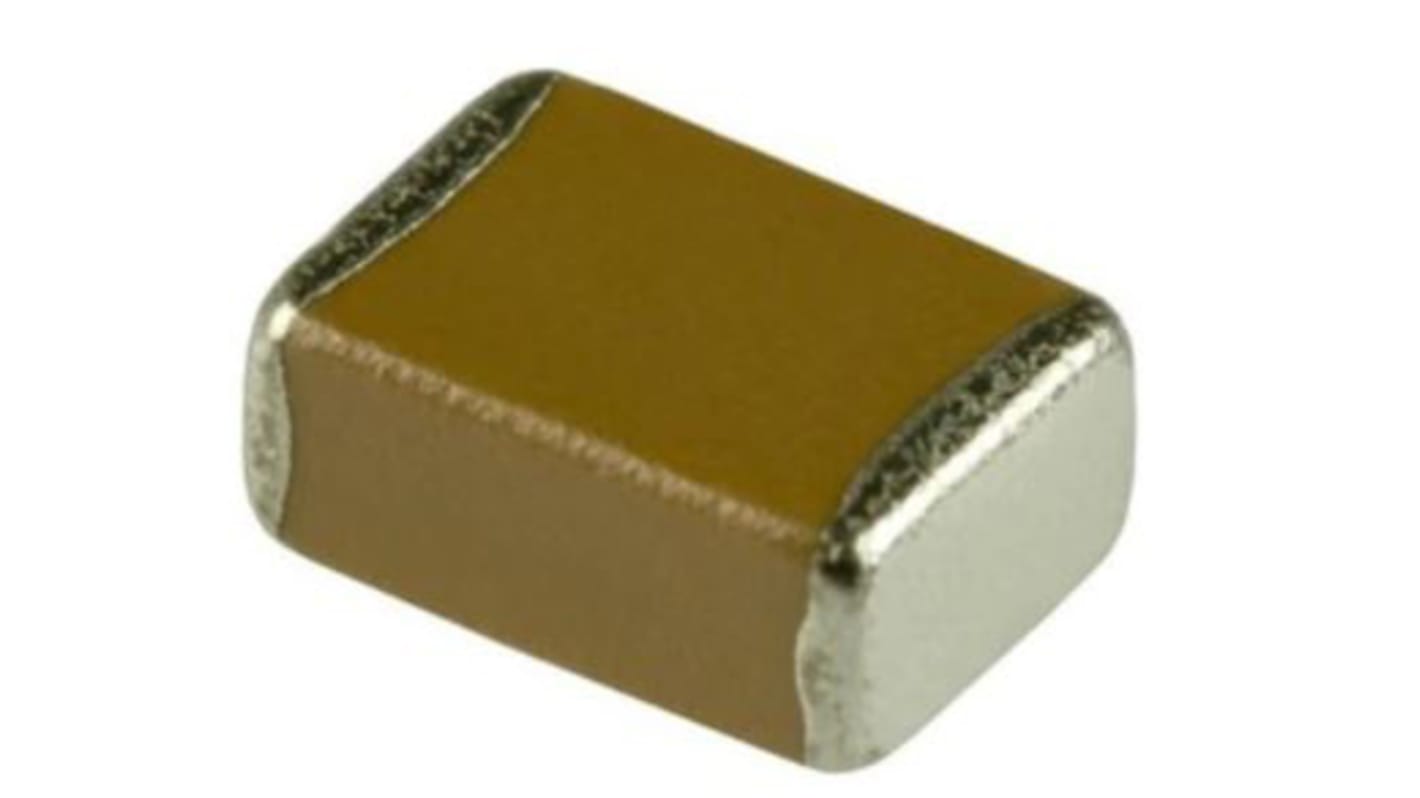 KEMET 1nF Multilayer Ceramic Capacitor MLCC, 50V dc V, ±5% , SMD