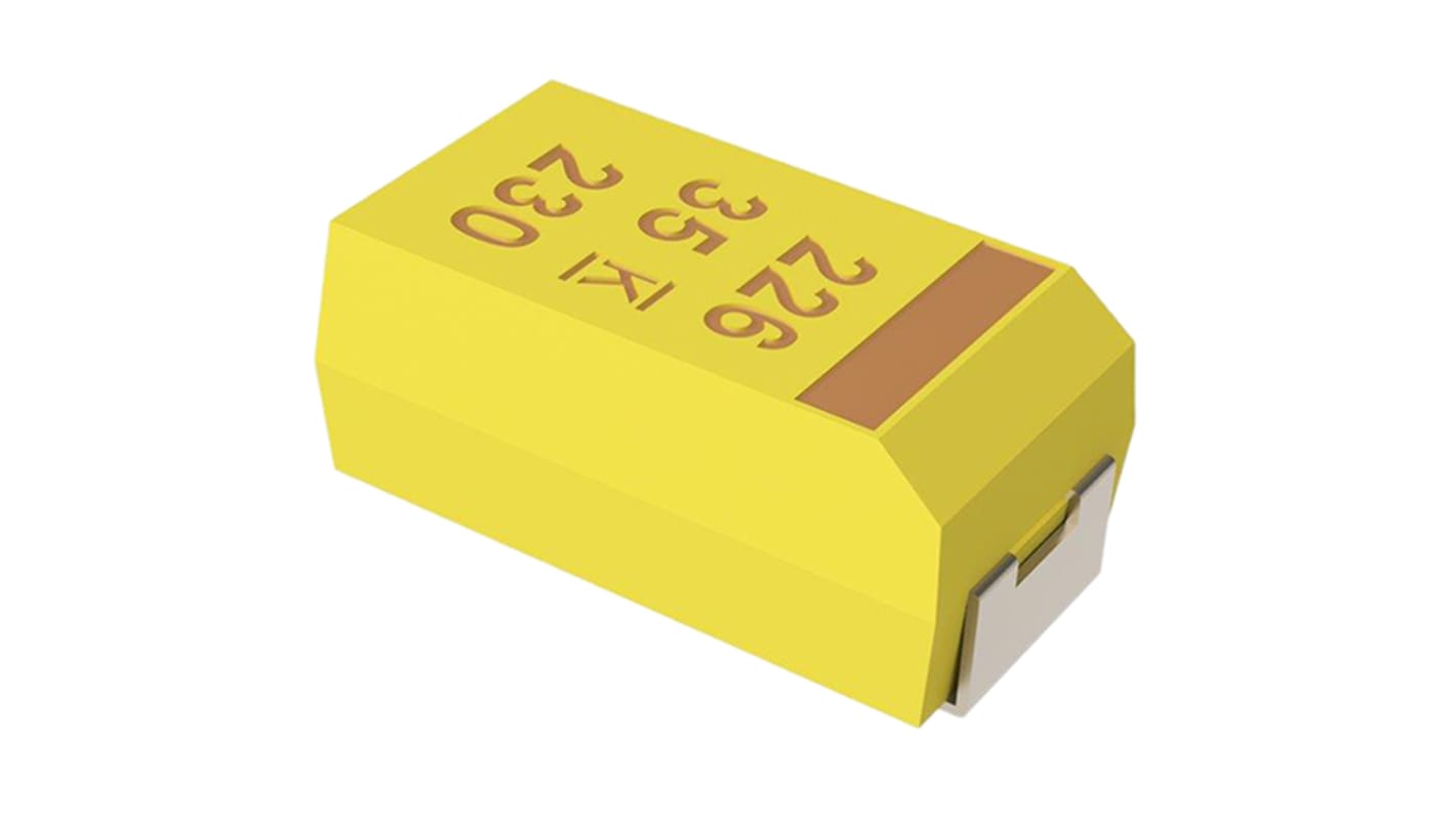 KEMET T491  Kondensator, MnO2, 10μF, 50V dc SMD, ±10%, Gehäuse D, +125°C