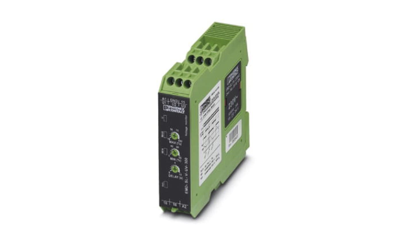 Phoenix Contact Voltage Monitoring Relay, 1 Phase, SPDT, 0 → 300V ac/dc