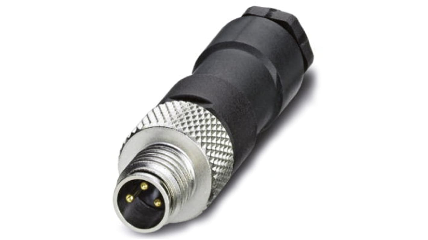 Phoenix Contact Circular Connector, 3 Contacts, Cable Mount, M8 Connector, Plug, Female, IP67, SACC Series