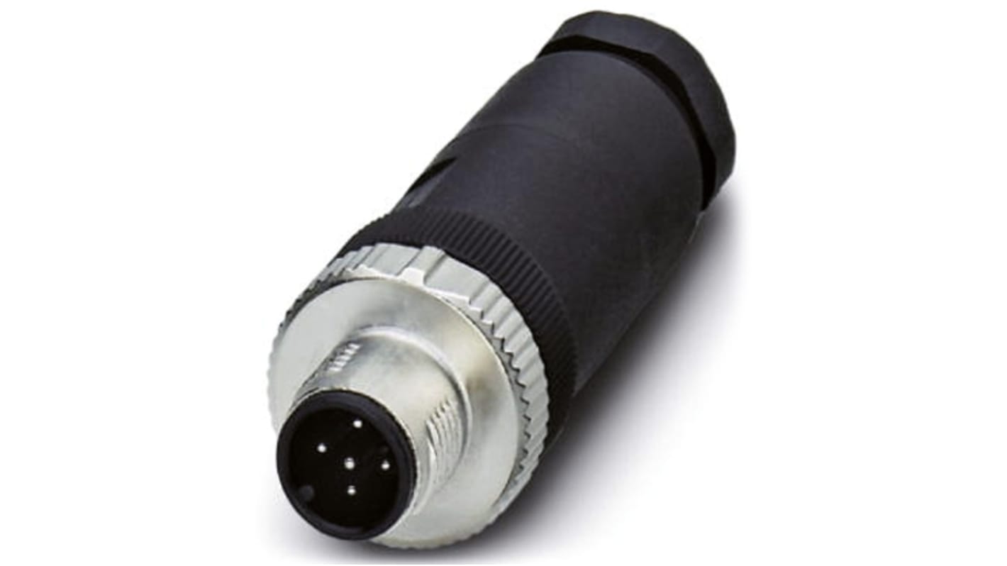 Phoenix Contact Circular Connector, 5 Contacts, Cable Mount, M12 Connector, Plug, Male, IP67, SACC Series