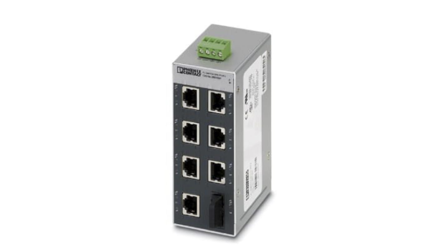 Phoenix Contact FL SWITCH SFN 7TX/FX Ethernet-switch, 7 Porte, 100Mbit/s, DIN-skinne-montering