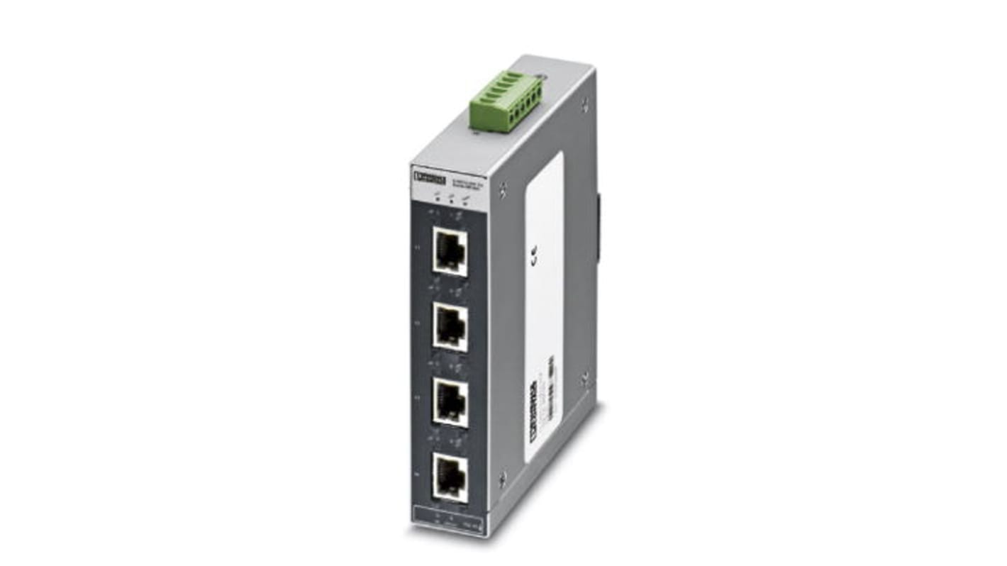 Conmutador Ethernet Phoenix Contact 2891003, 5 puertos RJ45, Montaje Carril DIN, 100Mbit/s