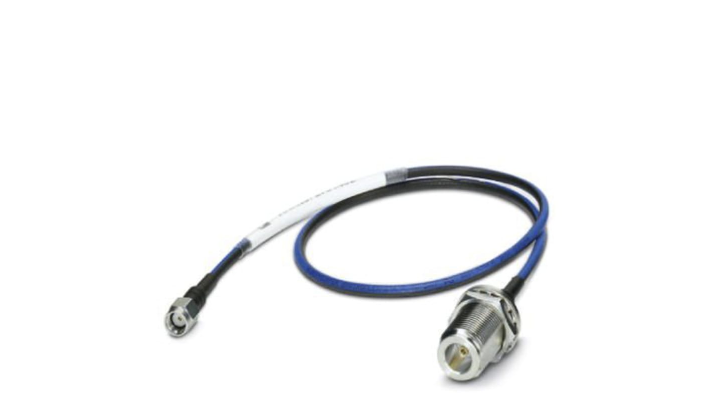 Cable coaxial Phoenix Contact, con. A: Tipo N, Hembra, con. B: RP-SMA, Macho