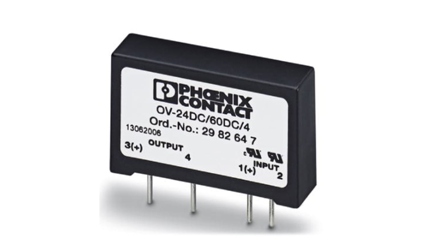 Phoenix Contact OV-24DC/ 60DC/4 Series Solid State Relay, PCB Mount
