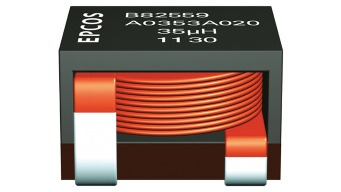 AEC-Q200 Inductor de montaje en superficie bobinado EPCOS, 1 μH, ±10%, núcleo de Ferrita, apantallado ERU20, SRF:2MHZ,