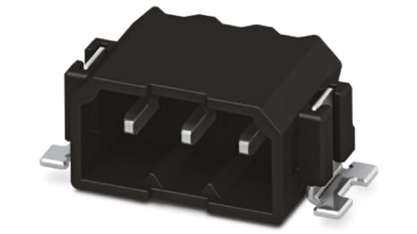 Phoenix Contact 2.5mm Pitch 4 Way Pluggable Terminal Block, Header, Surface Mount, Solder Termination