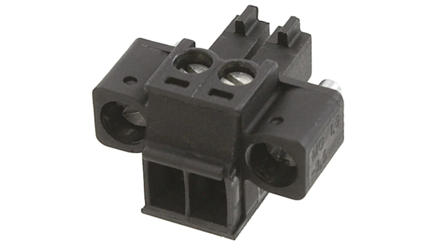 Phoenix Contact 3.5mm Pitch 2 Way Pluggable Terminal Block, Plug, Cable Mount, Screw Termination