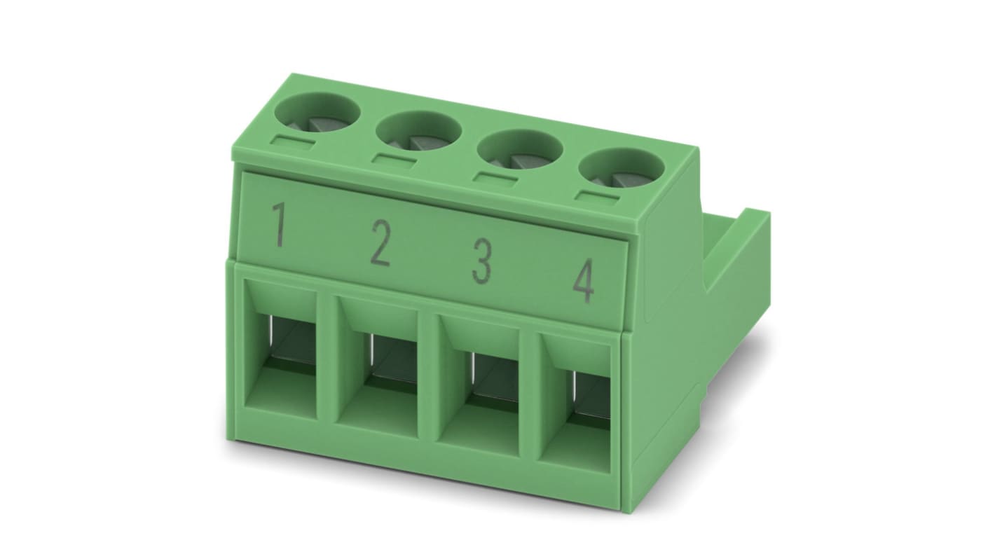 Phoenix Contact 5mm Pitch 16 Way Pluggable Terminal Block, Plug, Plug-In, Screw Termination