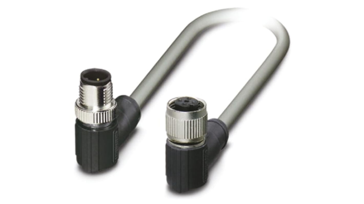 Cable de bus Phoenix Contact, con. A M12 Hembra, 5 polos, con. B M12 Macho, 5 polos, cod.: A, long. 500mm