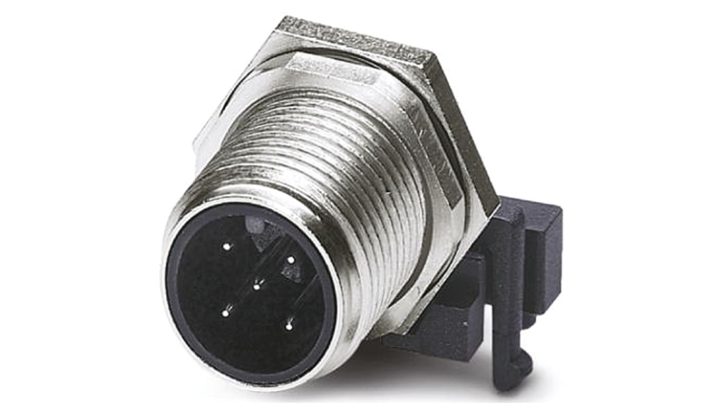 Conector Phoenix Contact hembra serie 1694224 de 5 vías macho, Montaje pasante, IP67