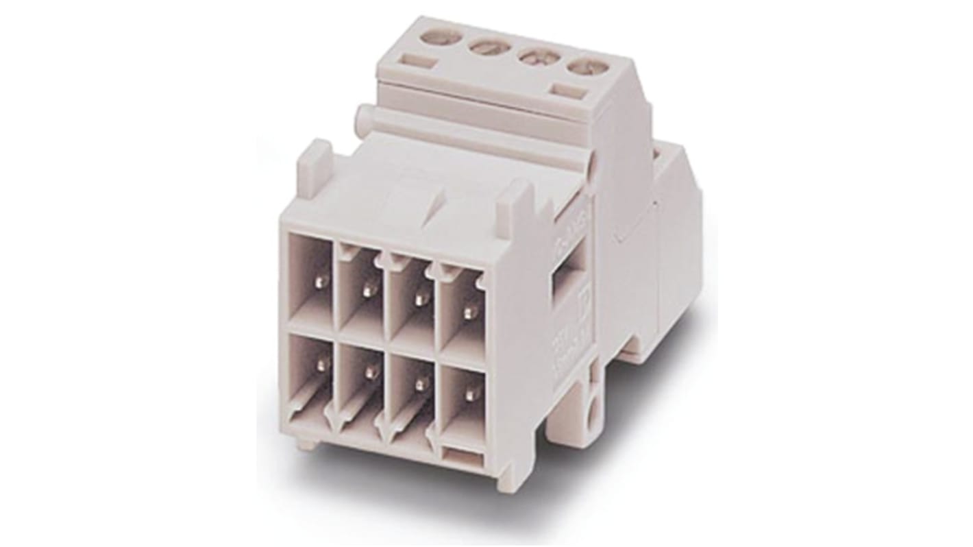 Kontaktní modul, řada: 1854022, počet kontaktů: 8, počet řad: 2, 10A, 160 V, pro použití s: Rámeček pro montáž do panelu