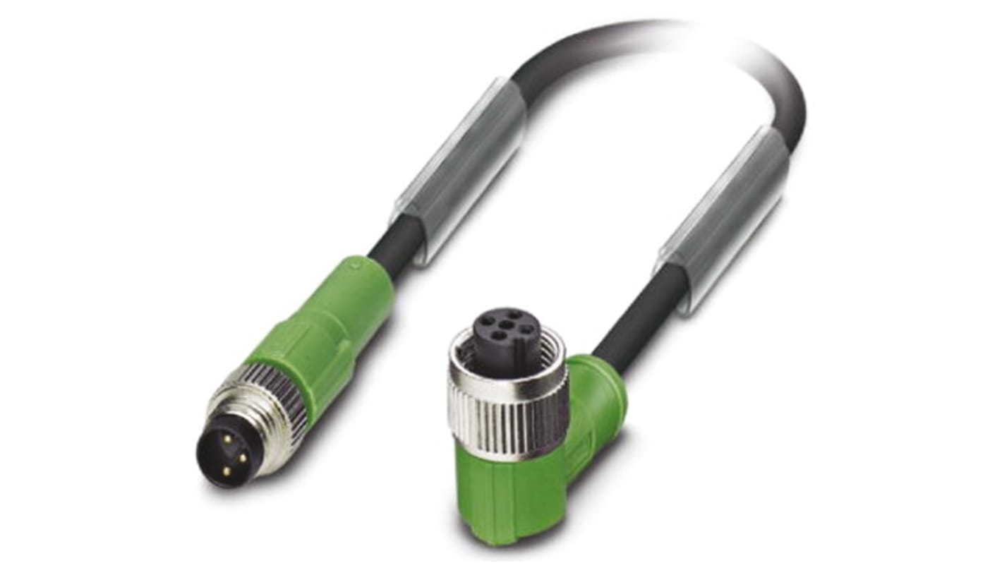 Phoenix Contact SAC-3P-M 8MS/3.0-PUR/M12FR konfektioniertes Sensorkabel 3-adrig Buchse gewinkelt / M8 Stecker gerade,