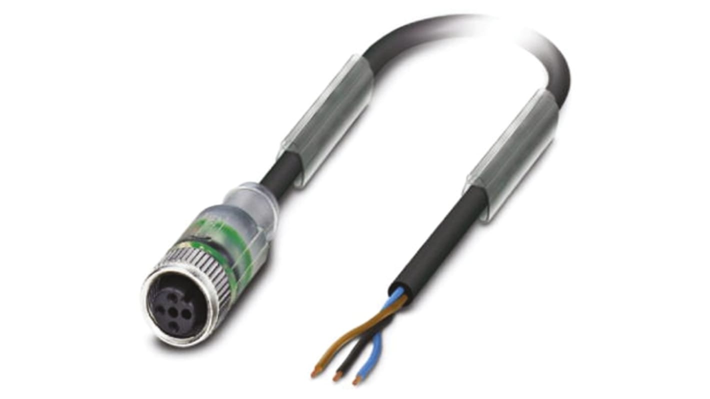 Cable de conexión Phoenix Contact, con. A M12 Hembra, 3 polos, con. B Sin terminación, cod.: A, long. 5m