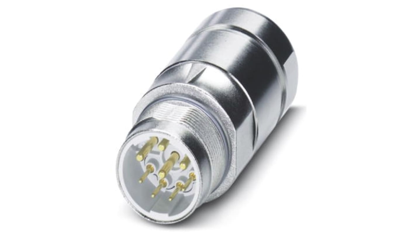 Phoenix Contact Circular Connector, 4 + 3 + PE Contacts, Cable Mount, M23 Connector, Plug, Male, IP67, SF Series