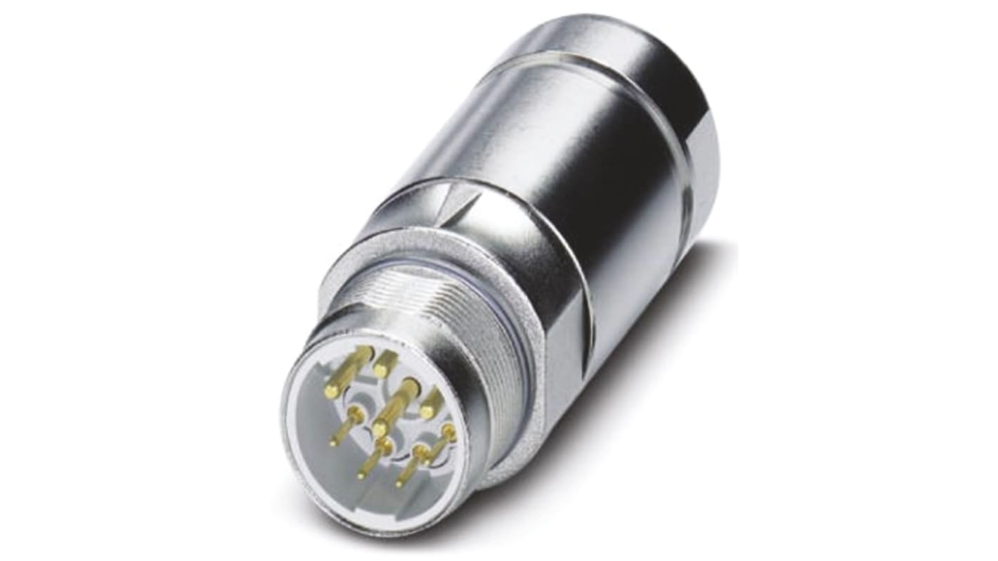 Phoenix Contact Circular Connector, 4 + 3 + PE Contacts, Cable Mount, M23 Connector, Plug, Male, IP67, SF Series