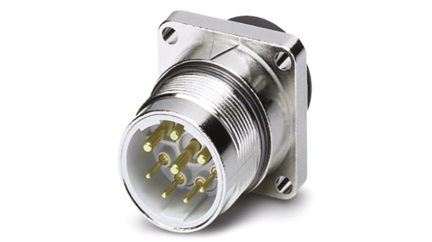 Phoenix Contact Circular Connector, 5 + PE Contacts, Panel Mount, M23 Connector, Plug, Male, IP67, SF Series