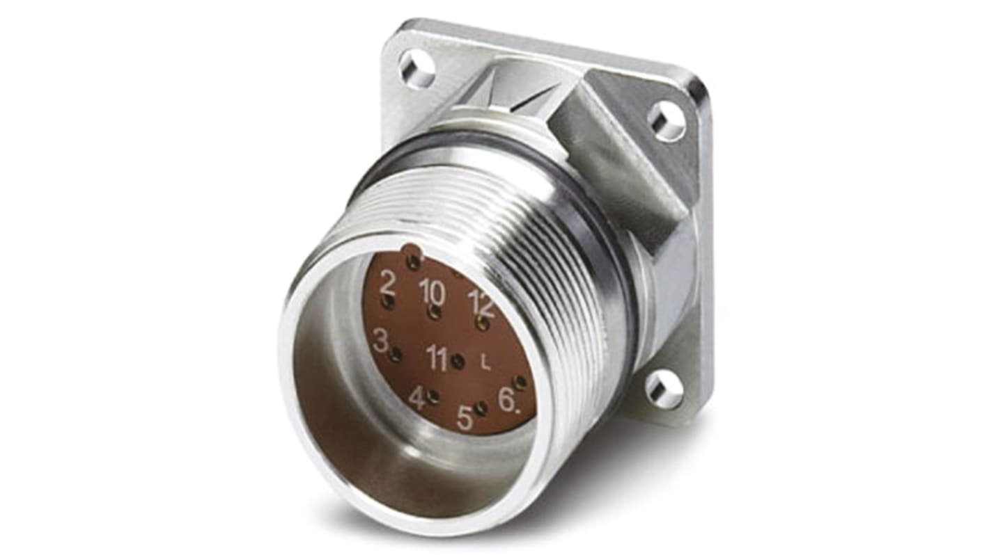 Phoenix Contact Circular Connector, 12 Contacts, Flange Mount, M23 Connector, Female, IP67, RF Series