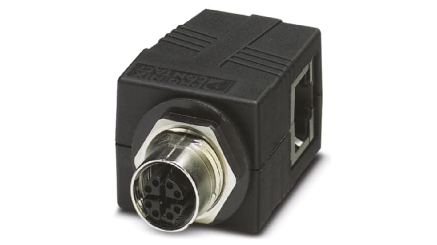 Phoenix Contact VS-BH-M12FSX Series Female RJ45 Connector, Rear Mount, Cat6a