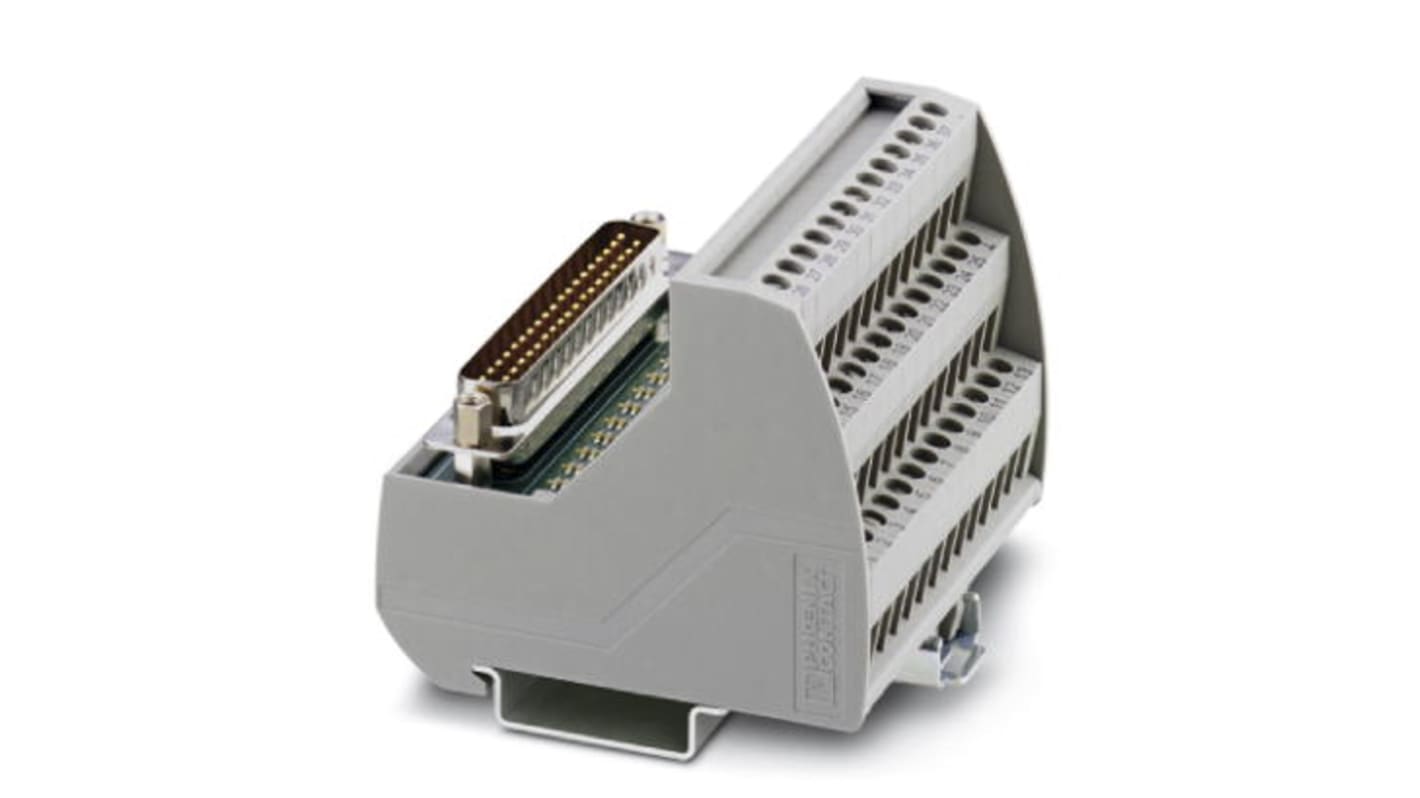 Phoenix Contact 37-Contact Male Interface Module, D-sub Connector, DIN Rail Mount, 2.5A