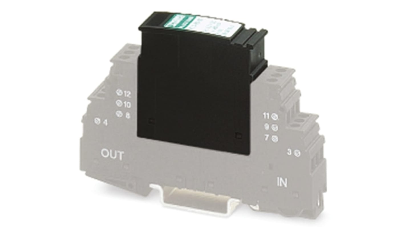 Phoenix Contact 9.8 V ac, 14 V dc 20kA PT Protective Plug, DIN Rail, Screw Mount Mounting