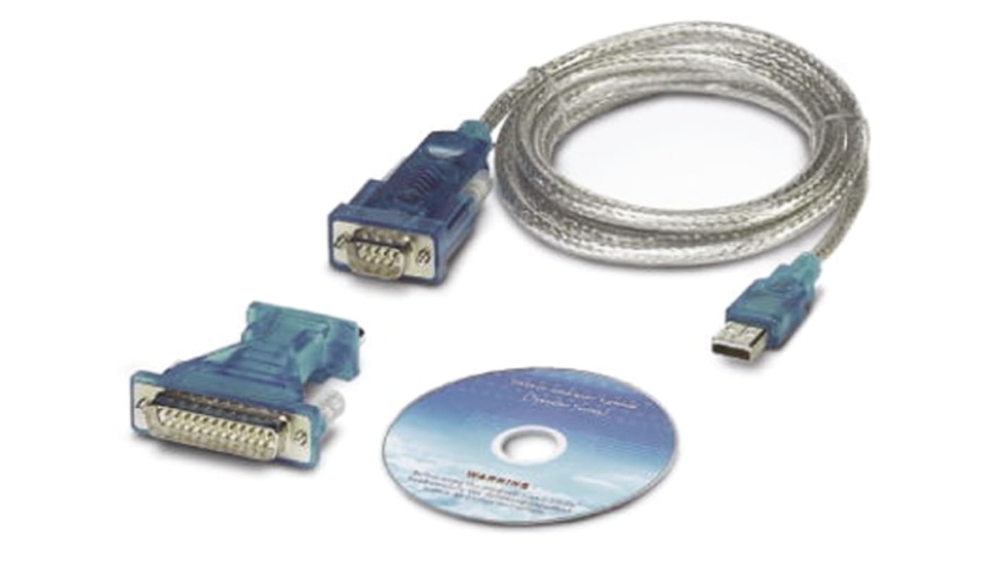 Adattatore d'interfaccia Phoenix Contact da USB A a DB-9, DB25