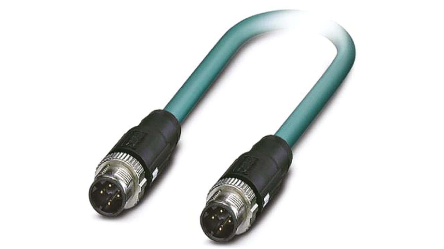 Câble Ethernet catégorie 5 Phoenix Contact, Bleu, 500mm PUR Avec connecteur Droit