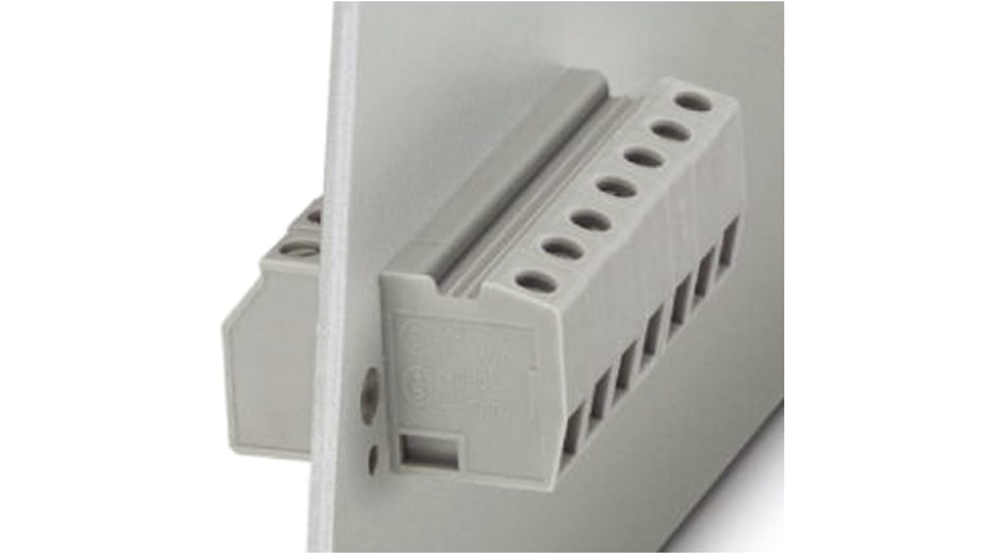 Phoenix Contact HDFK4 GNYE Series PCB Terminal Block, 1-Contact, Plug-In, 1-Row, Screw Termination