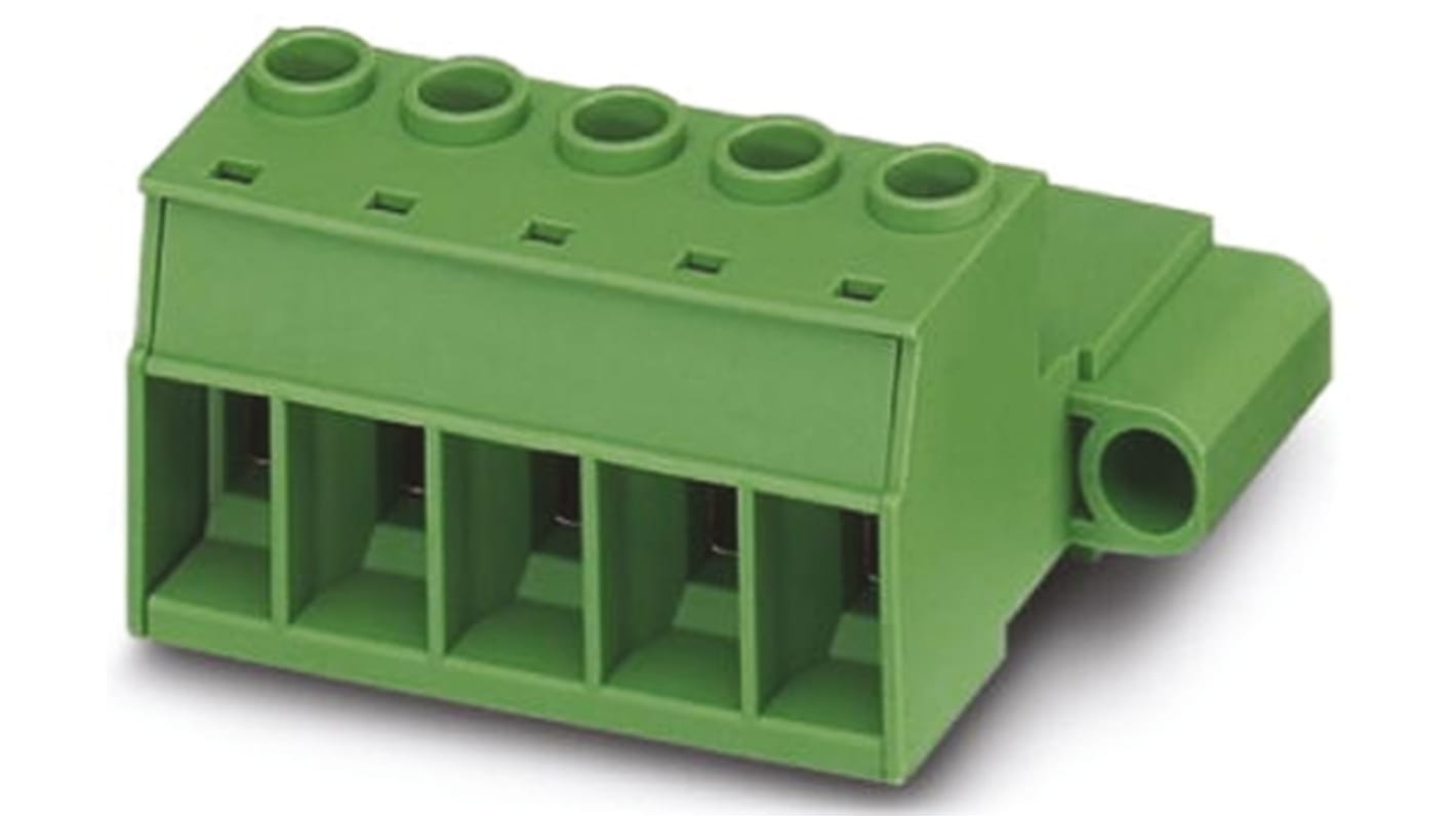 Phoenix Contact COMBICON IPC Series Pluggable Terminal Block, 4-Contact, 10.16mm Pitch, Plug-In, 1-Row, Screw