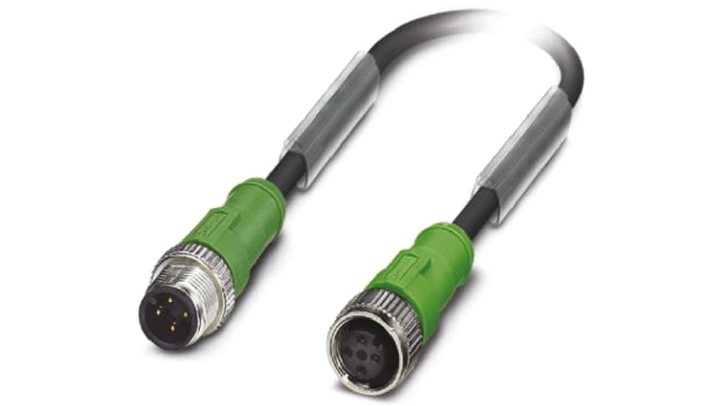 Phoenix Contact, センサアクチュエータケーブル, 22 AWG, コア数：4, SAC-4P-M12MS/ 5.0-PUR/M12FSシリーズ