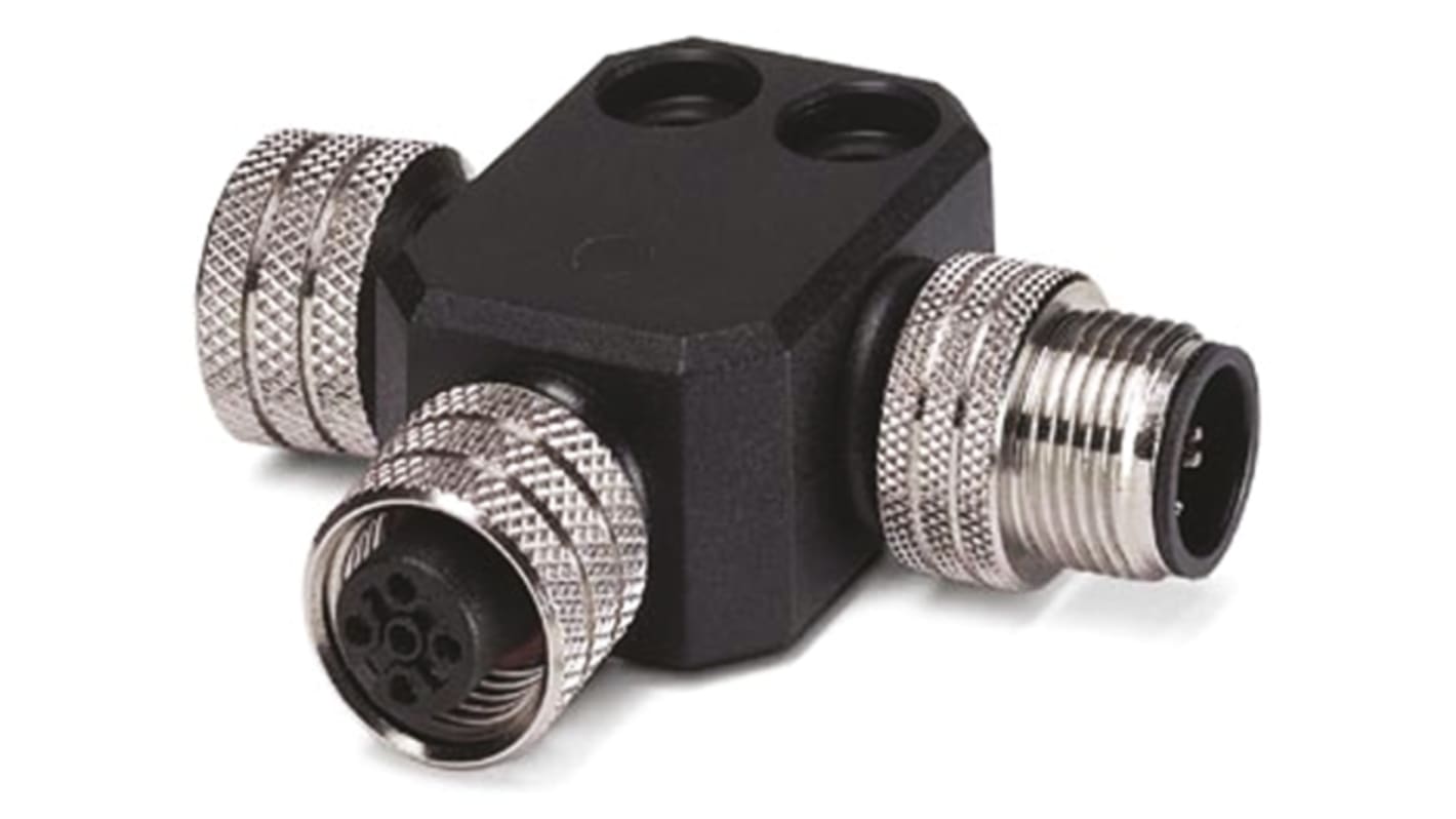 Phoenix Contact Connector, 5 Contacts, Cable Mount, M12 ConnectorPlug and Socket, Male and Female Contacts, IP65, IP67,