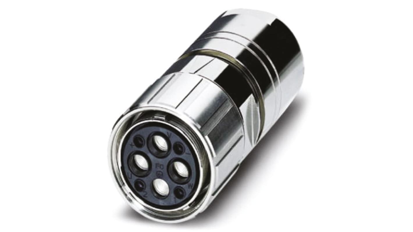 Conector circular Phoenix Contact macho serie SL de 2 + 3 + PE vías hembra, tamaño carcasa M58, montaje aéreo, IP67