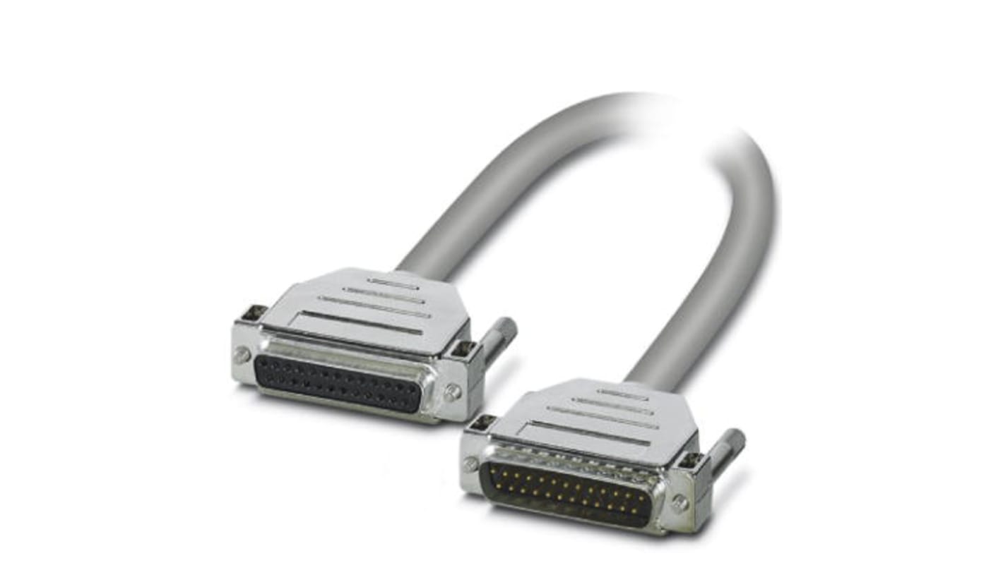 Cable serie Phoenix Contact, long. 0.5m, con. A: Sub-D de 25 contactos Hembra, con. B: Sub-D de 25 contactos Macho