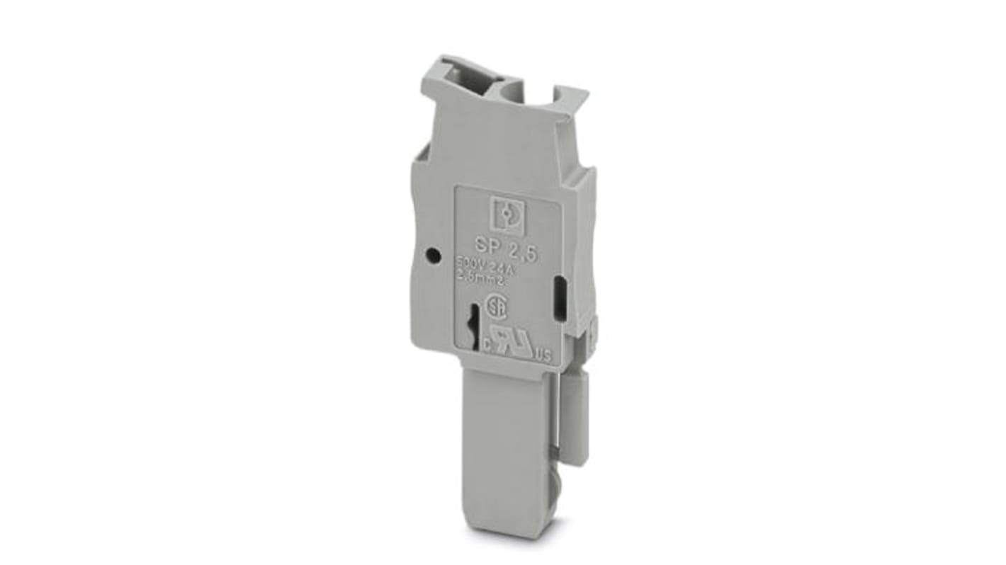 Mordaza de sujeción para conector macho Phoenix Contact serie SP 2.5/ 1, para usar con Borne modular