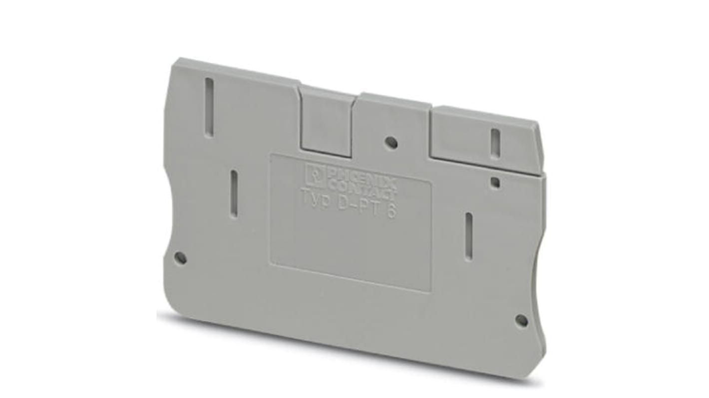 Phoenix Contact D-PT 6 Series End Cover for Use with Modular Terminal Block