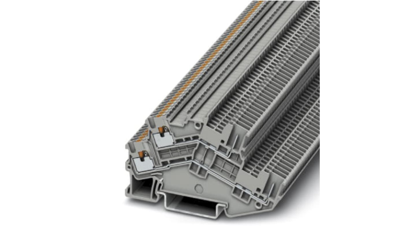 Phoenix Contact PTTBS 1.5/S/2P Series Grey Double Level Terminal Block, Double-Level, Plug In Termination