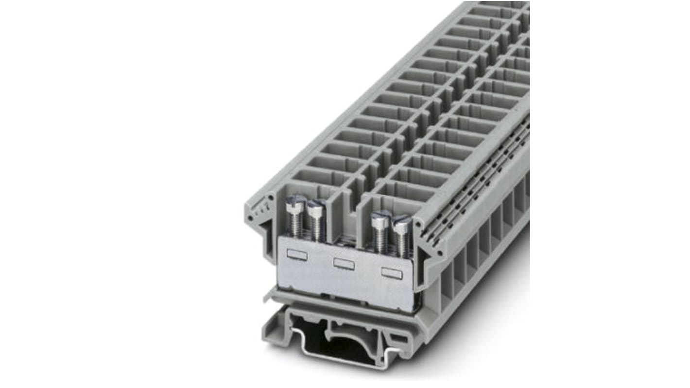 Phoenix Contact URK-ND 2 Series Grey Disconnect Terminal Block, Single-Level, Screw Termination