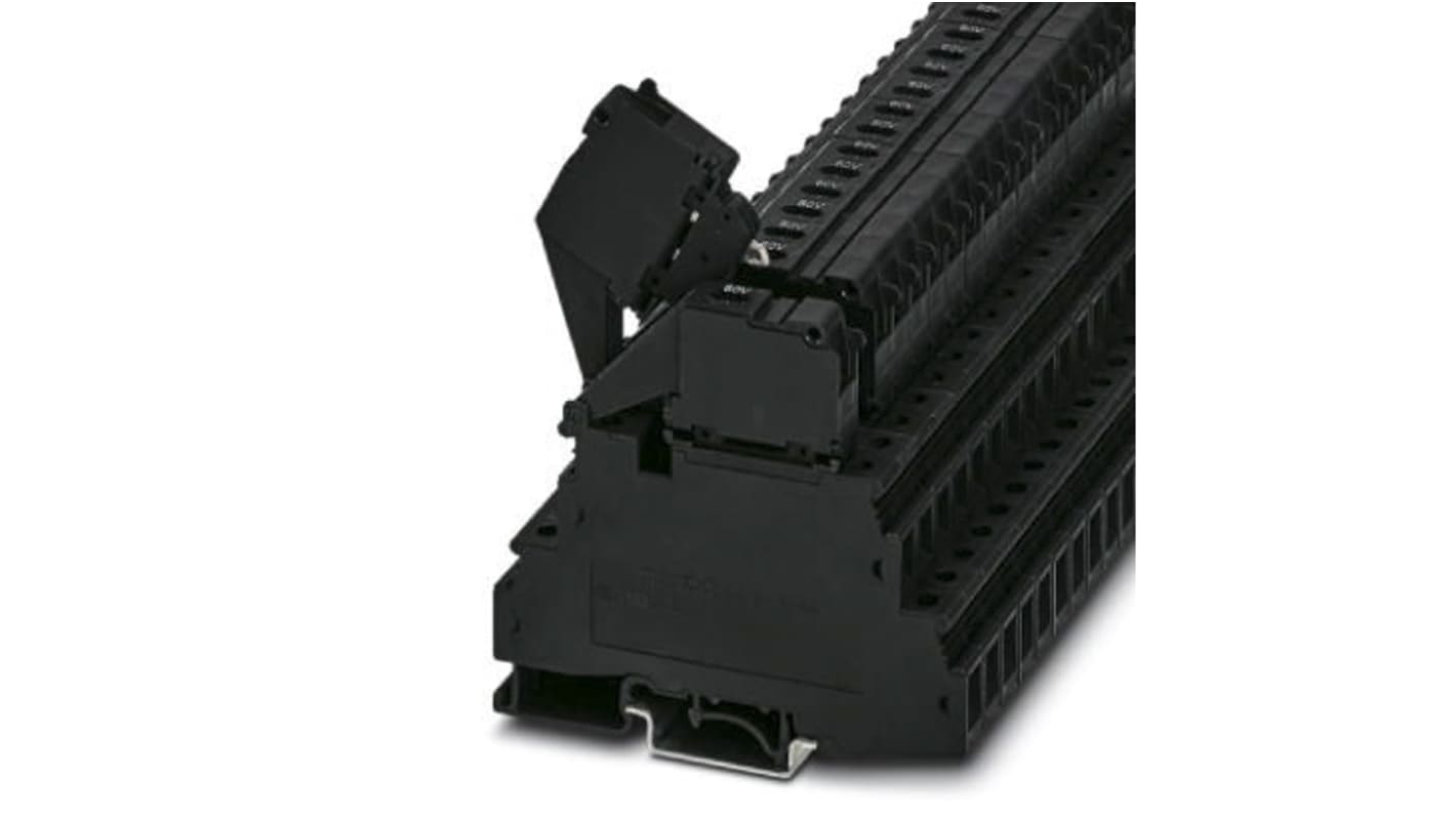 Phoenix Contact UKK 5-HESILED 60 (5X20) Series Black Feed Through Terminal Block, Double-Level, Screw Termination