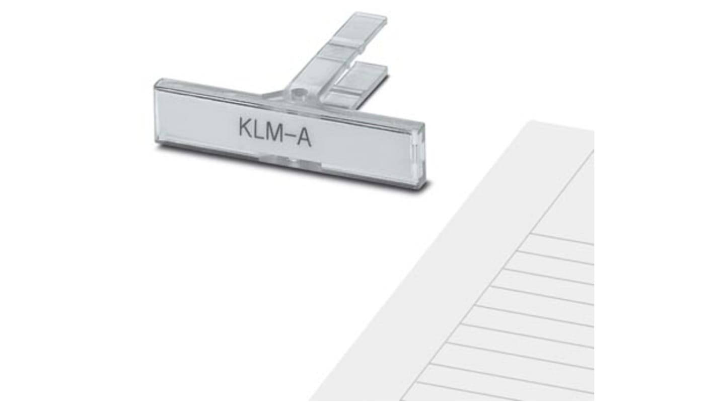 Phoenix Contact, KLM-A + ESL 44X7 Terminal Strip Marker Carrier for use with  for use with Terminal Blocks